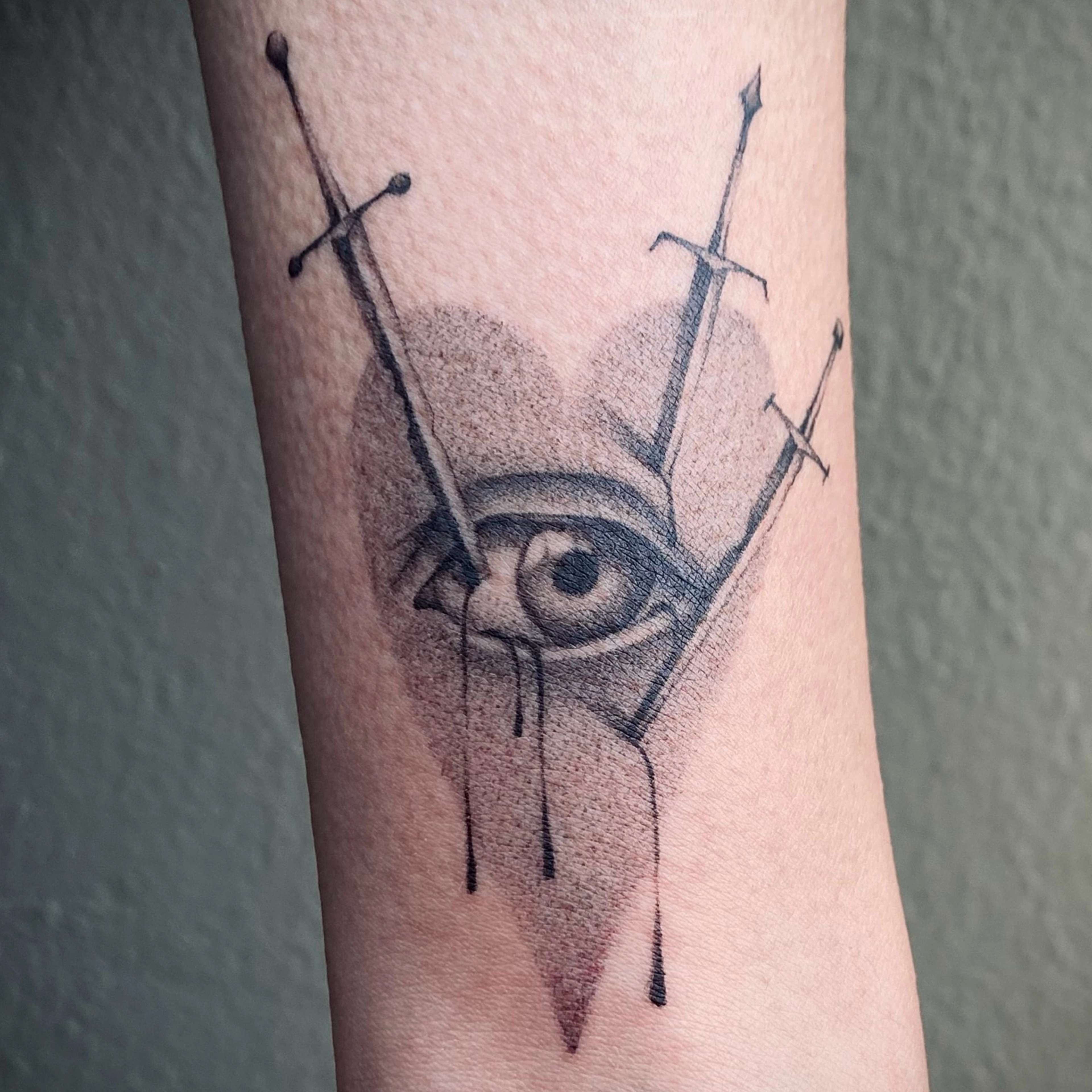 Illustrative tattoo by Stöckel Tattoos